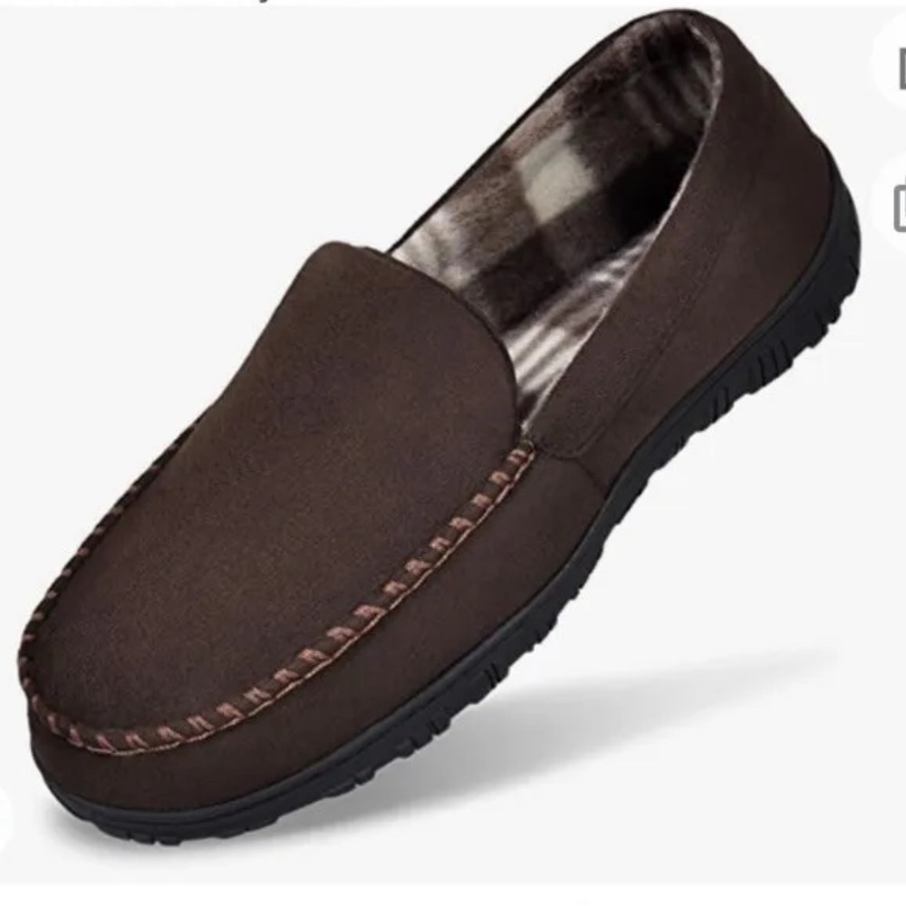 Mens Slippers House Shoes Color Slip On Moccasin Comfort Indoor Outdoor